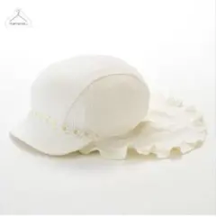 mamaraku スイムキャップ 52~54 ホワイト　花