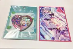 小豆沢こはねプロジェクトセカイ　キラキラビッグハート型缶バッジ 特典ポストカード
