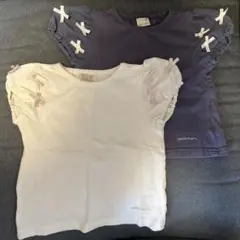 プティマイン★リボンスリーブTシャツ2枚セット