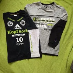 Champion &　adidas　ロンT 150サイズ 　2枚セット