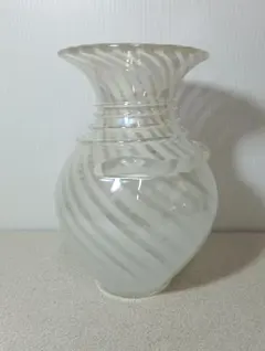 s1413 ガラス製 花瓶 花器 螺旋模様 インテリア