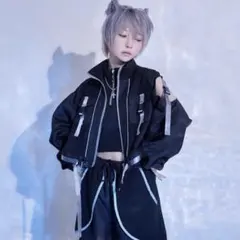 ililil ハイネック刺繍ポンチョパーカー ユニセックス モード 24AW