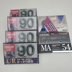 カセットテープ 6本 TDK メタルテープMA54 マクセル UR90