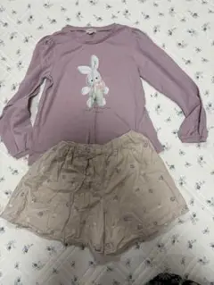 再値下げ　any FAM うさぎ長袖トップス ショートパンツ セット 130