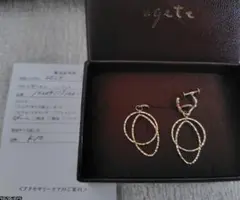 【agete】定価24,200円　K10 オーバル型ピアスチャーム