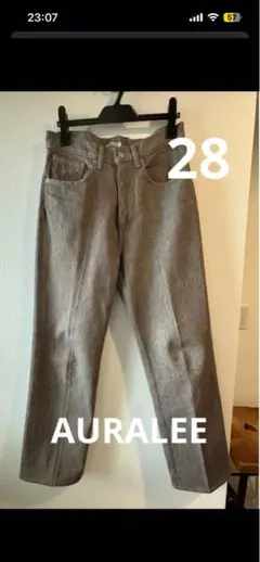 AURALEE HARD TWIST DENIM 5P PANTS ブラウンのサムネイル