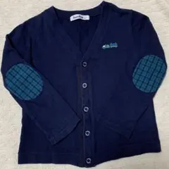 ファミリア　カーディガン　電車　ネイビー　紺色