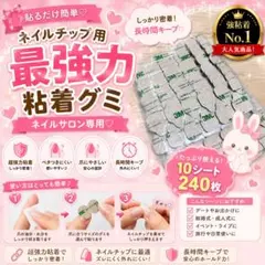 人気　超強力粘着グミ 10枚 ネイルチップ用 ネイルサロン専用 長時間キープのサムネイル