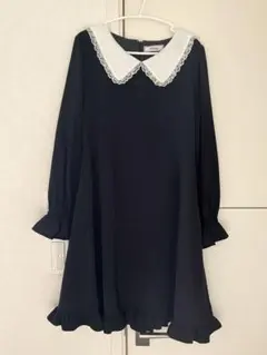 AnkRouge ブラックワンピース レース襟