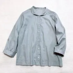 美品 22年 マーガレット ハウエル オーバーサイズ シャツ ブルーグレー