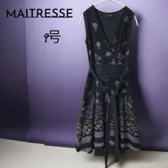 MAITRESSE ノースリーブ 9号 ブラック 蝶々柄 Mサイズのサムネイル