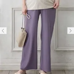 【美品】fairy ランダムテレコワイドパンツ マタニティ