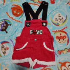 I5JAM ピンク コーデュロイ ショートオーバーオール 110cm 中古品