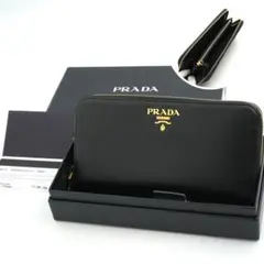 ✨Sランク・箱保証書付き✨ PRADA 長財布 サフィアーノ ジップ 