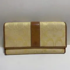 COACH シグネチャー 長財布 イエローのサムネイル