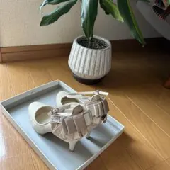 NATURAL BEAUTY ベージュ リボン付き ハイヒール (23㎝)