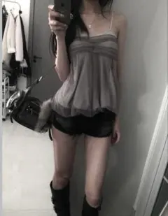 시폰 キャミ　musinsa blackup bohemianseoul