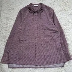 美品 定価2万 Ballsey 幾何学 ボウタイ ブラウス 比翼ボタン 日本製のサムネイル
