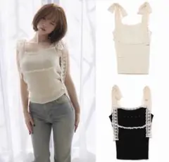 Andmary Lil lace knit tops - メルカリ