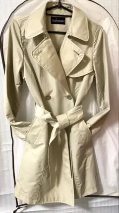 新品未着品トレンチコート ダブルブレスト 長期着れる明るいベージュ