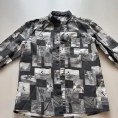 Bershka モノクロパターン 長袖シャツ　ZARA