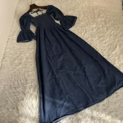 SALE2/27迄！ dazzlin シャーリングギャザーフレアワンピース