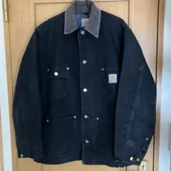 【希少】80's〜 Carhartt チョアコート ブラック フェード　USA製 80's 90's USA製 Carhartt ミシガンチョアコート Black 80s Carhartt