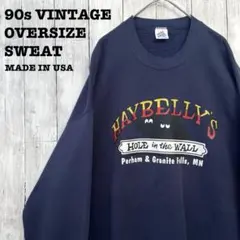 90sヴィンテージ USA製古着　オーバーサイズプリントスエットトレーナーXXL