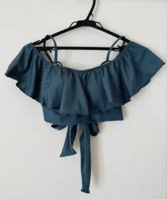 【新品未使用】オフショルダー風　セパレート水着　（ビキニ） ショートパンツ付き