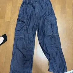GU ワイドカーゴデニムパンツ