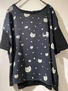 美品 franche lippee コーラスネコTシャツ カットソー ブラックのサムネイル