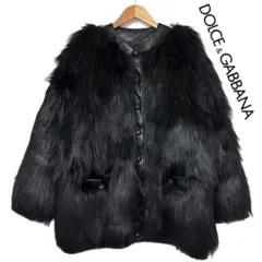 DOLCE&GABBANA ドルチェ&ガッバーナ ラビットファー コート　黒 DOLCE&GABBANA（毛皮/ファーコート）のフリマアイテム一覧