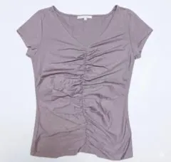 【美品】ANAYI アナイ シャーリング Vネック カットソー Tシャツ Mのサムネイル