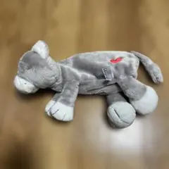 猫型ペンケース グレー