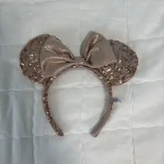 ディズニー　スパンコールカチューシャ　ピンク