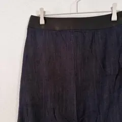 상태좋음 ✨️ S タイトスカート ダークブルー 編み上げデザイン 綺麗め 可愛い