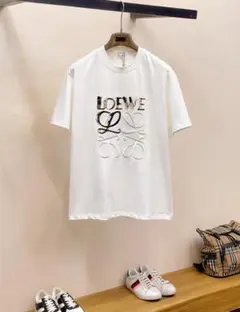 ロエベ ロゴプリントTシャツ（ホワイト）M