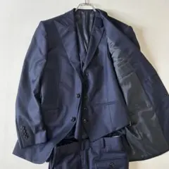 未使用級✨ AOKI MAJI スリーピース セットアップ ネイビー ストライプ 未使用級✨ AOKI MAJI スリーピース セットアップ ネイビー ストライプ