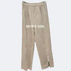 RETRO GIRL/スエード風 センタースリットパンツ/スタイルアップ2535