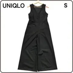 美品　UNIQLO ユニクロ　サロペット　オーバーオール　S ブラック　試着のみ