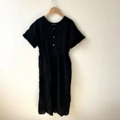 ジャーナルスタンダード　ブラック　ロング丈 ワンピース　綿100 半袖