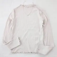 GU◇リブメローコンパクトTシャツ カットソー Y2K バレエコア カジュアルM