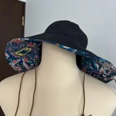 リバーシブル ハット 黒