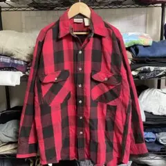 アメリカ輸入古着90s’雰囲気抜群バッファローチェック赤/黒のチェックヘビネル