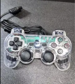 PS2 有線コントローラー クリアホワイト (緑色基盤タイプ)【新品】