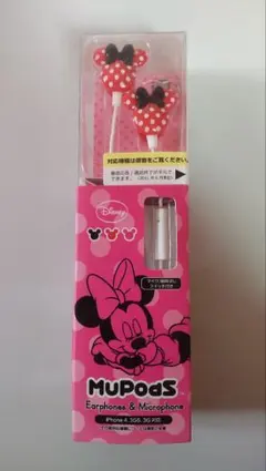 希少✨️Disney　ミューポッズ ミニーちゃんイヤフォンマイク付き(レッド)のサムネイル