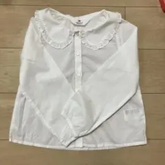 H&M フリル襟 ブラウス ホワイト 130cm