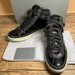 （K25582） JIMMY CHOO ハイカットスニーカー 42 約27㎝