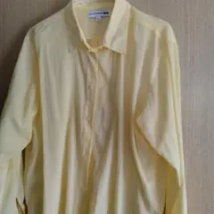 ユニクロ　INES コットンシアーシャツ 黄色　Ｌ