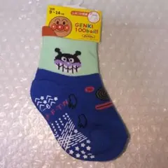 GENKI100bai！アンパンマン　くつ下　9〜14cm　ばいきんまん　履育